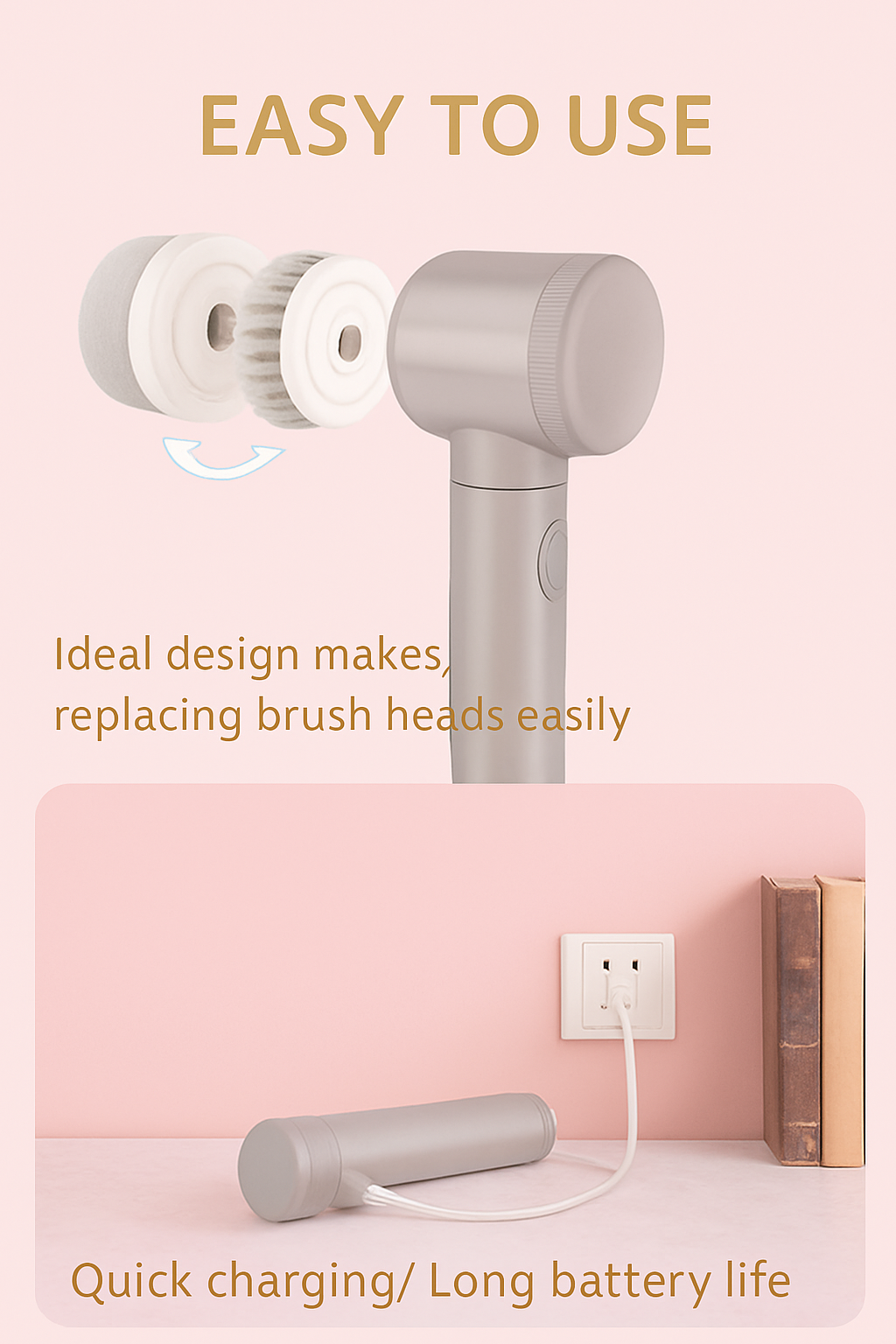 Cordless Electric Spin Scrubber - New-Home Cleaning Essential