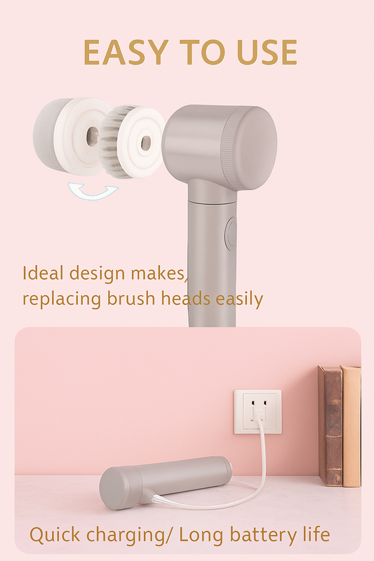 Cordless Electric Spin Scrubber - New-Home Cleaning Essential